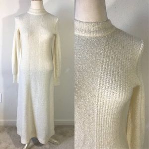 Elegant Cream Sweater Dress